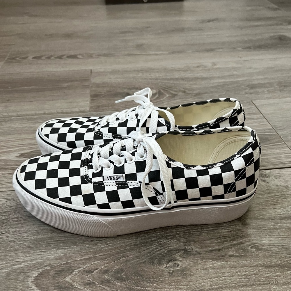 Platform Checkered Vans